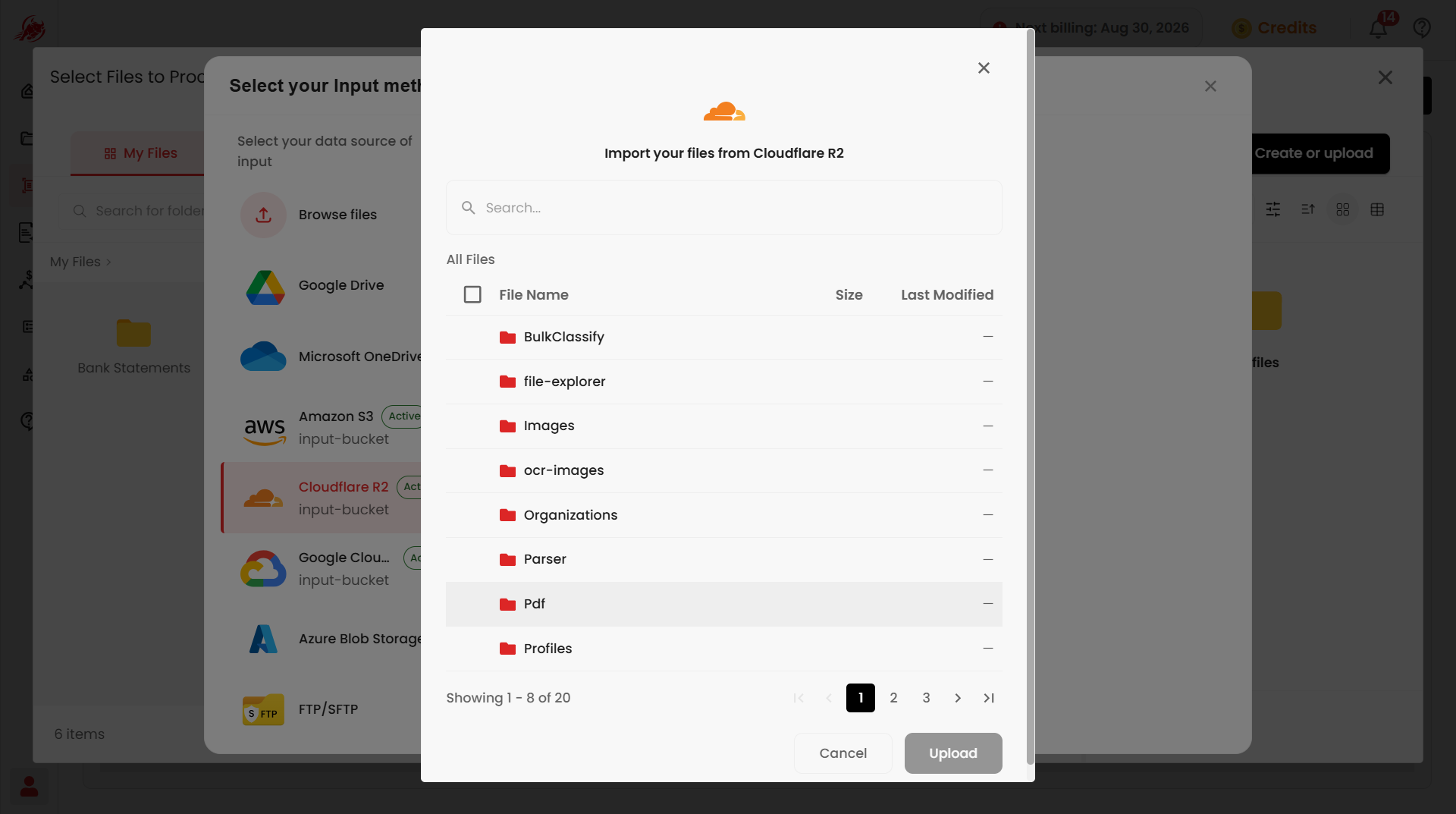 Import files from Cloudflare R2