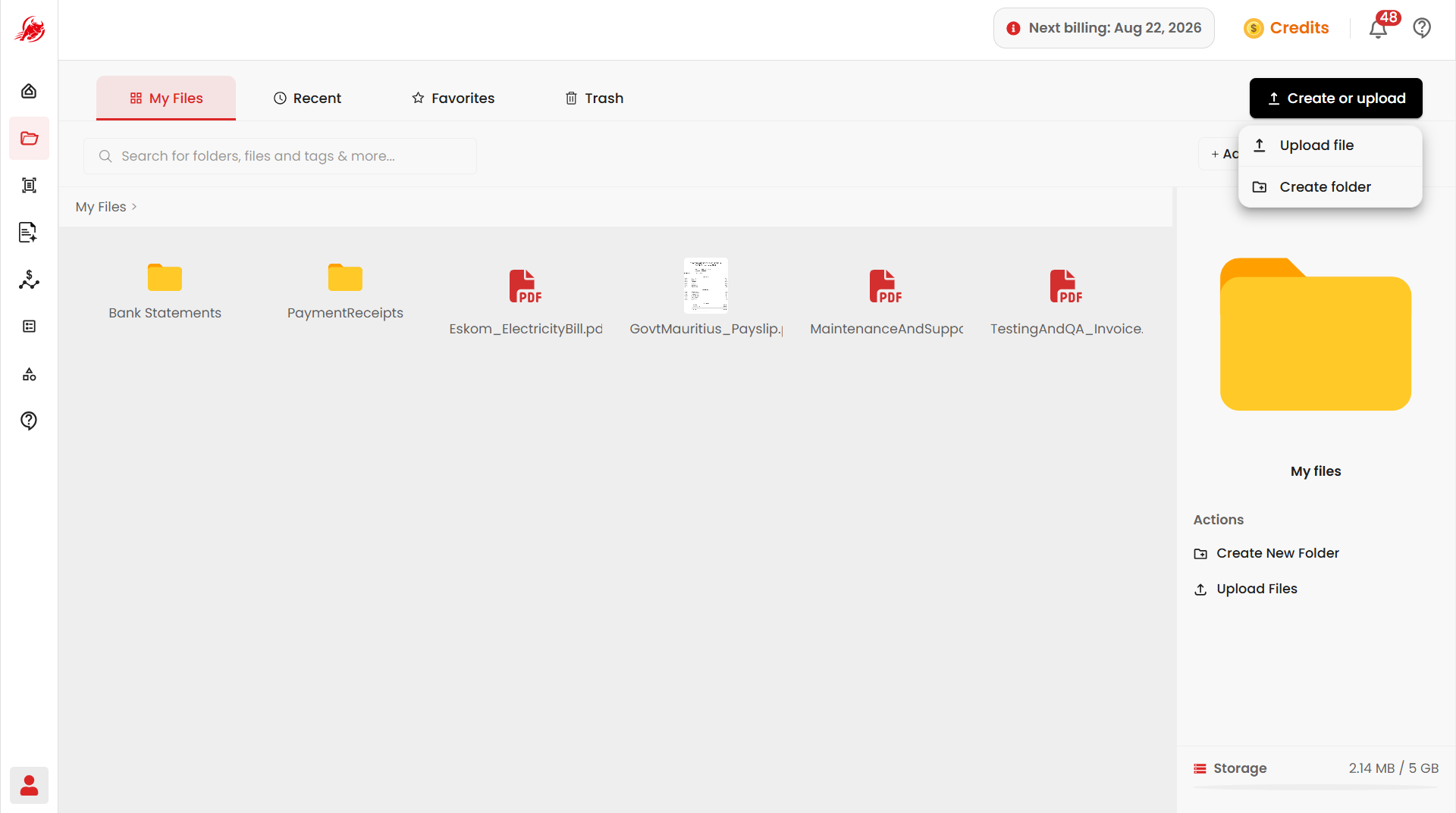 Create or upload