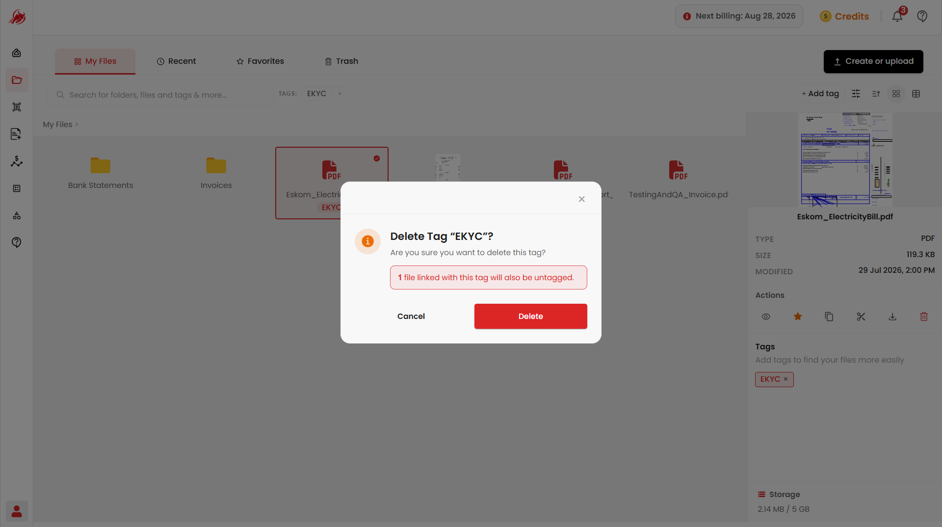 Delete Tag