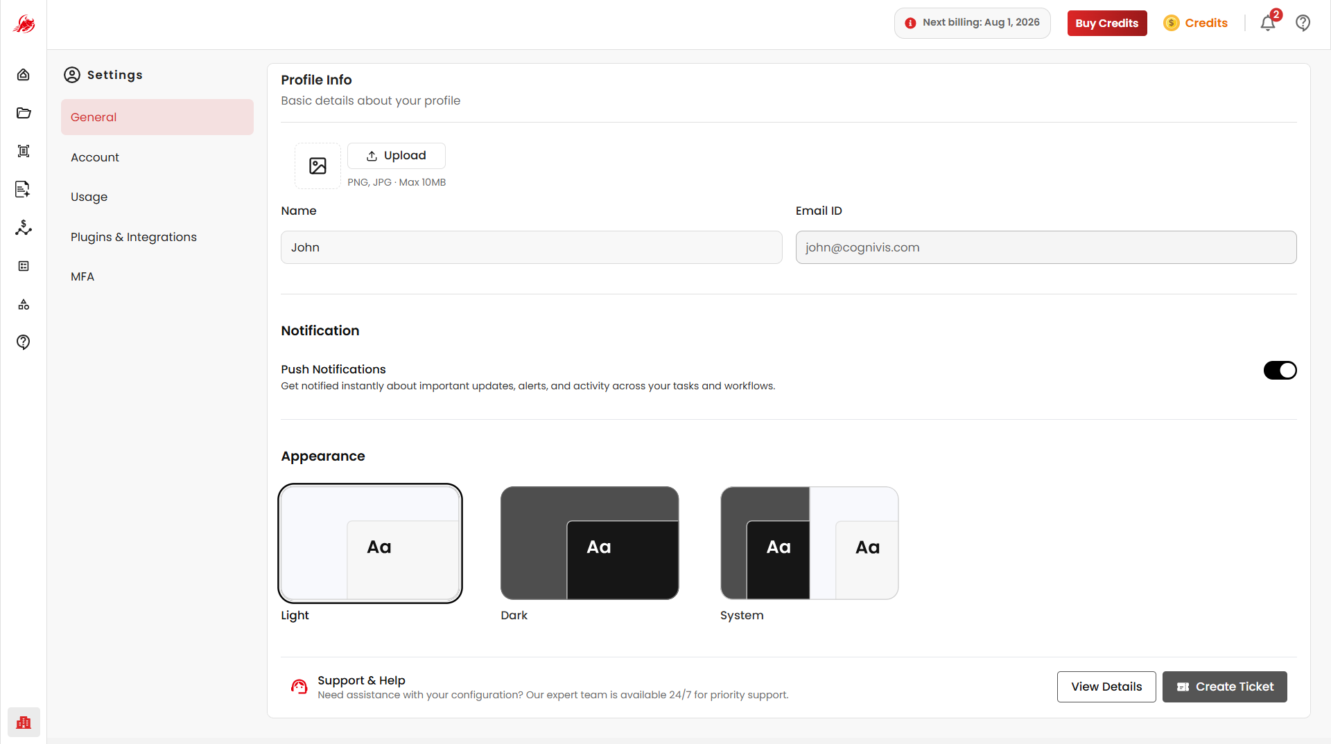 General Settings