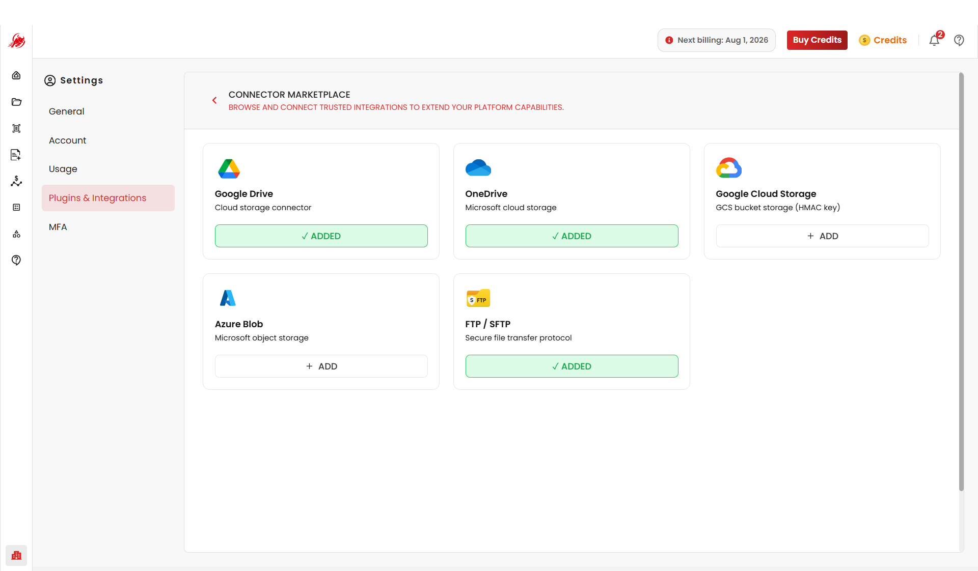 Connector Marketplace
