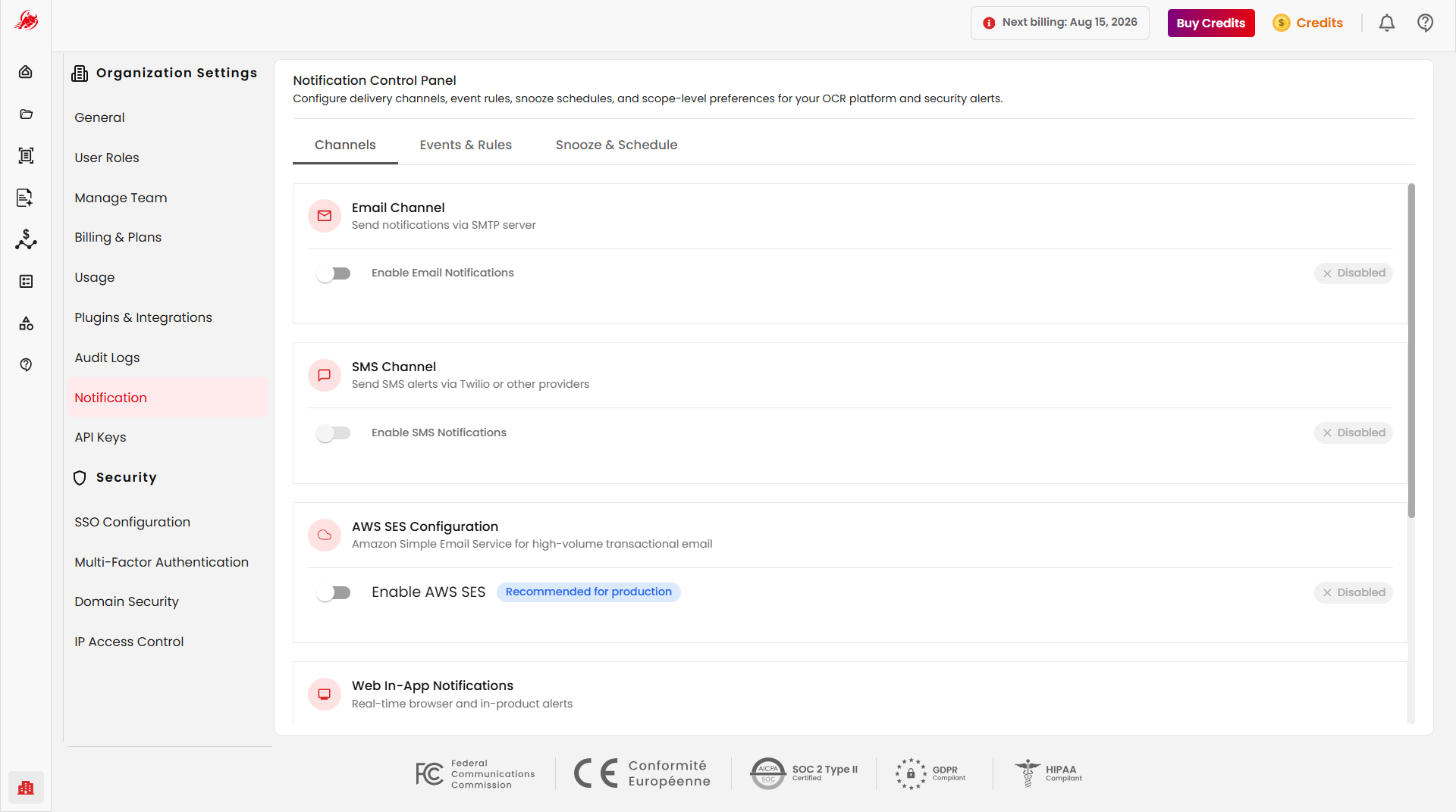 Notification Page