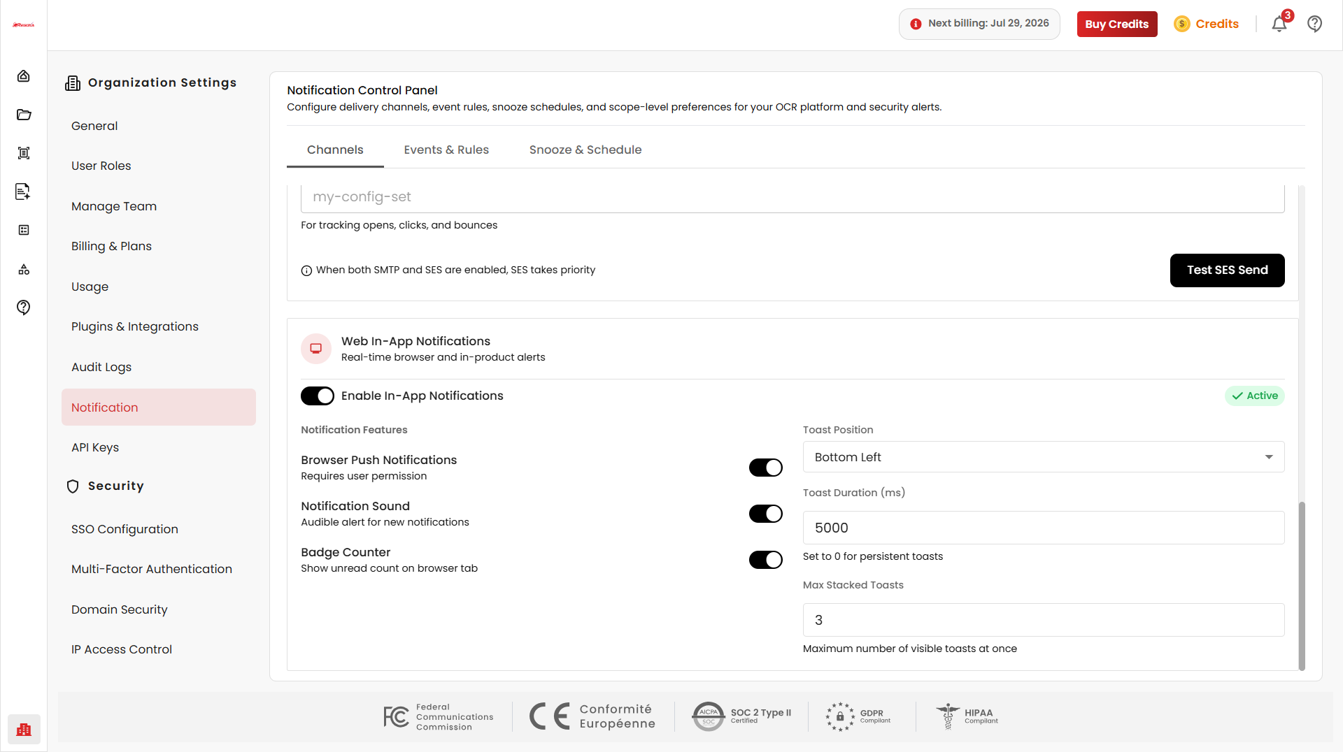 Web In-App Notifications