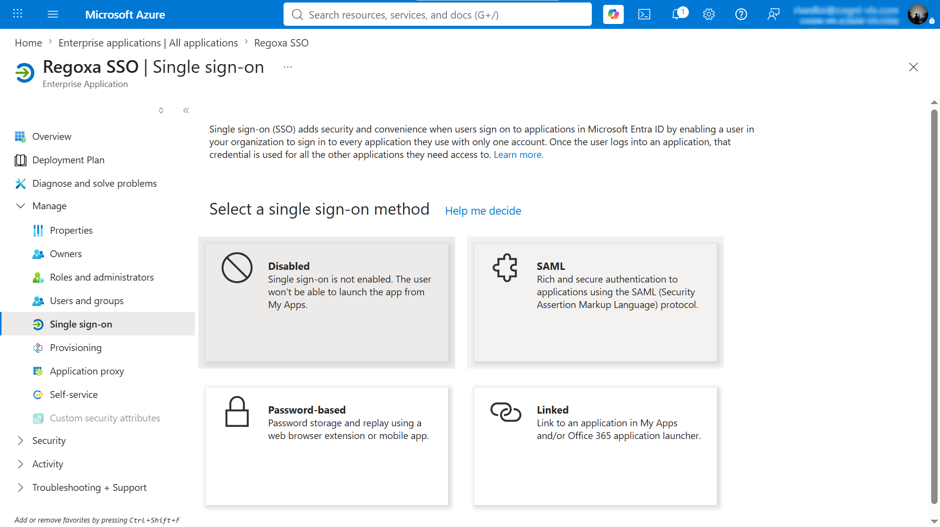 Set Up Single Sign On Method