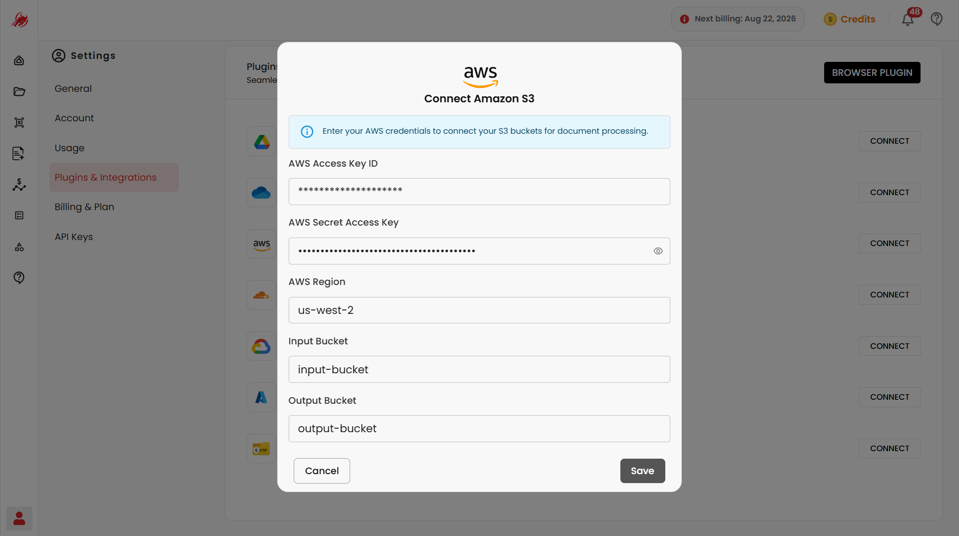 Connect AWS S3