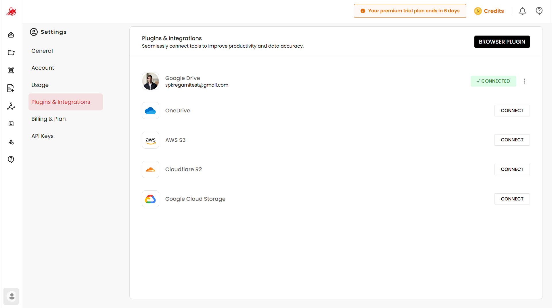 Google Drive connected