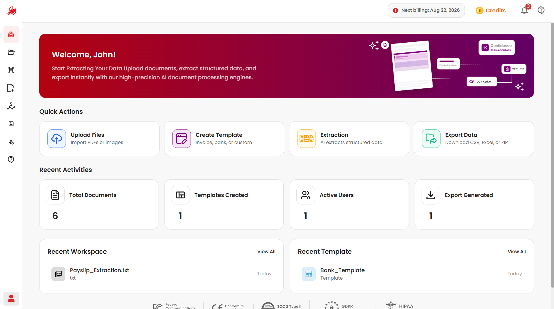 Login is successful and navigates to get started page